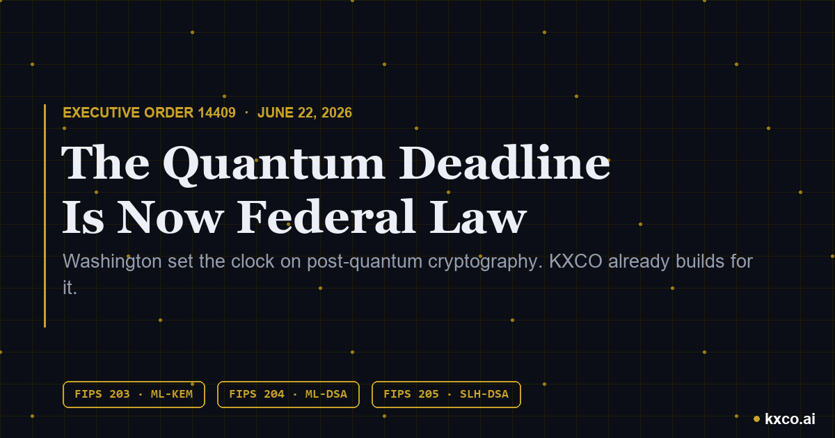 Executive Order 14409 — The Quantum Deadline Is Now Federal Law
