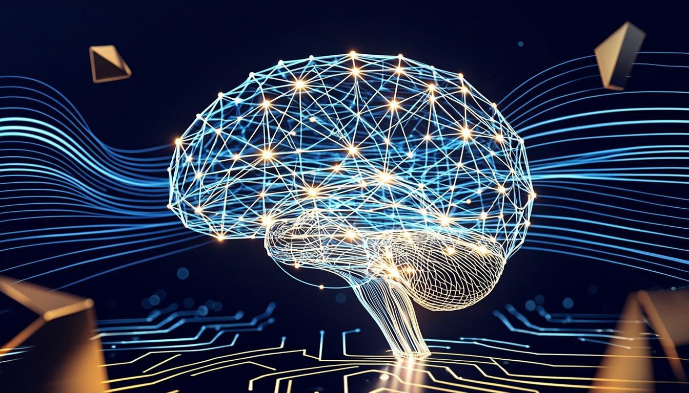 The global AI landscape — neural networks and data streams powering the next industrial revolution. Source: Live Trading News / KXCO Ontology Engine.