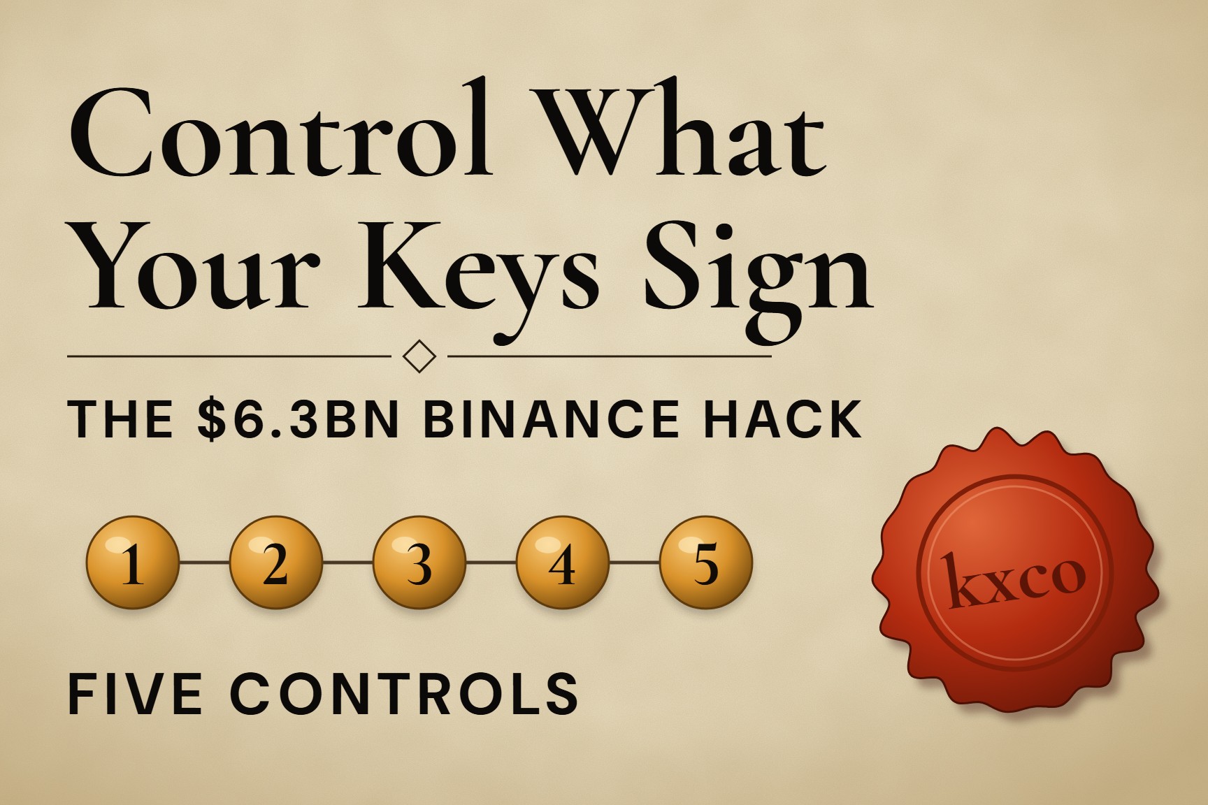 Binance: No Evidence of a Key Leak in a $6.3bn Hack. Control What Keys Sign